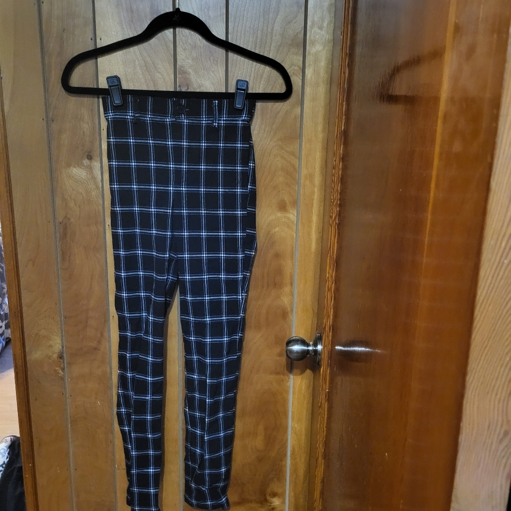Garage Plaid Skinny Pants Size XS EUC